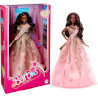 Barbie: The Movie President Barbie Collectible Wearing Shimmery Pink and Gold Dress