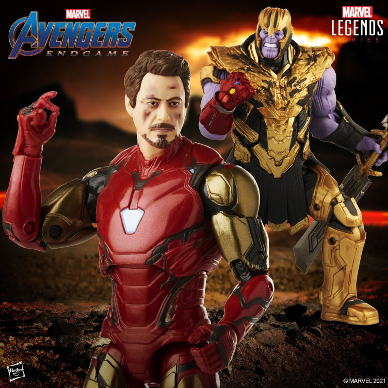 Marvel Legends Infinity Saga Avengers Endgame Iron Man 85 vs. Thanos 6-Inch Action Figures