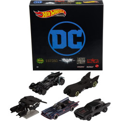 Hot Wheels Batman Bundle, 5 Fan-Favorite Batmobile Castings, 1:64 Scale Toy Vehicles
